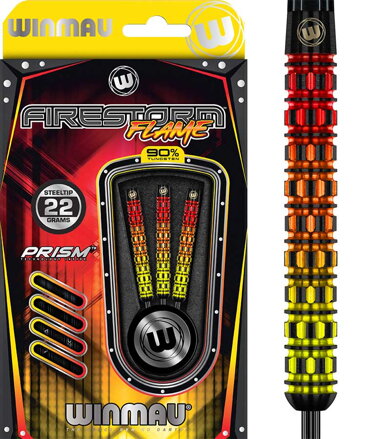 Winmau šipky Firestorm Flame steel 22g