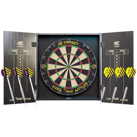 Target Cabinet and Dartboard Set Luke Littler Target Cabinet and Dartboard Set Luke Littler