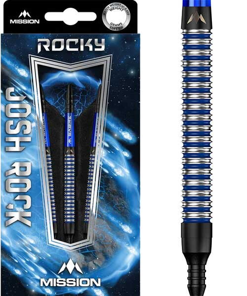 Mission šipky Josh Rock "Rocky" Black & Blue soft 18g